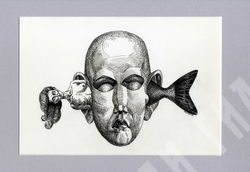 Пешков Р.В. Русалка. Бумага, тушь, перо. Россия, 1999 г.