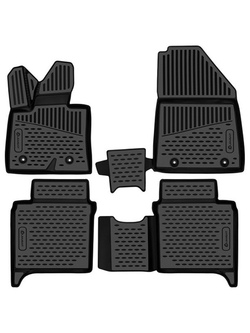 Коврики в салон для Zeekr X 2023 - 4шт. (полиуретан) ELEMENT3DA70598210K