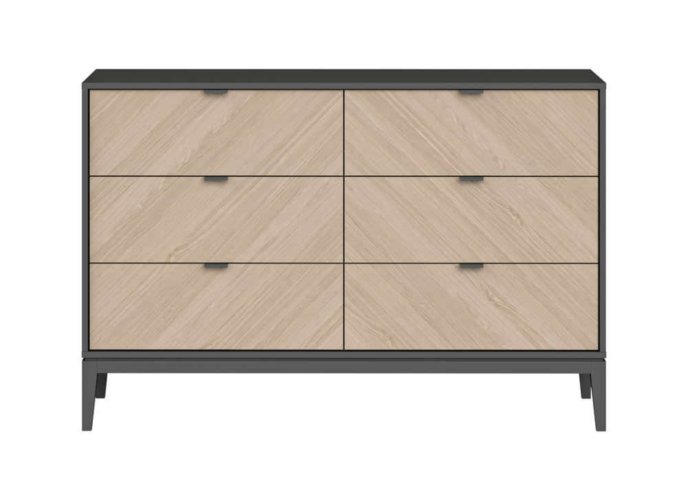 Комод Fjord 6 ящиков (темно-серый)