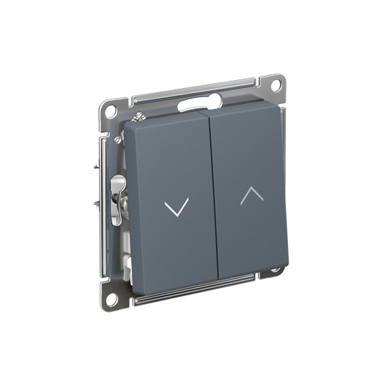 ATLASDESIGN 2-клавишный ВЫКЛЮЧАТЕЛЬ ДЛЯ ЖАЛЮЗИ, сх.4, 10А, механизм, ГРИФЕЛЬ