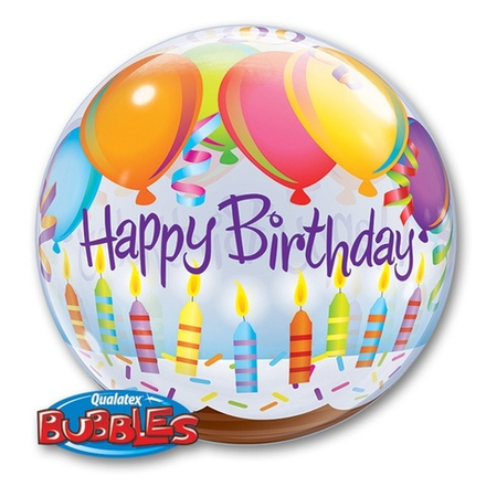 П BUBBLE 22" HB Торт со свечками Шары