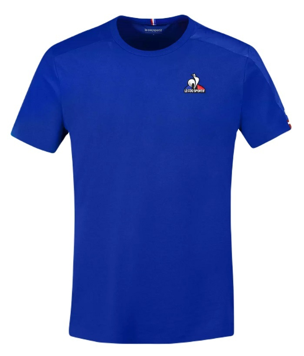 Мужская теннисная футболка Le Coq Sportif Replica Tee SS 22 No.1 M - electro blue