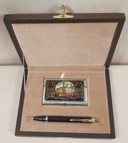 Набор "Москва"  визитница персональная, ручка