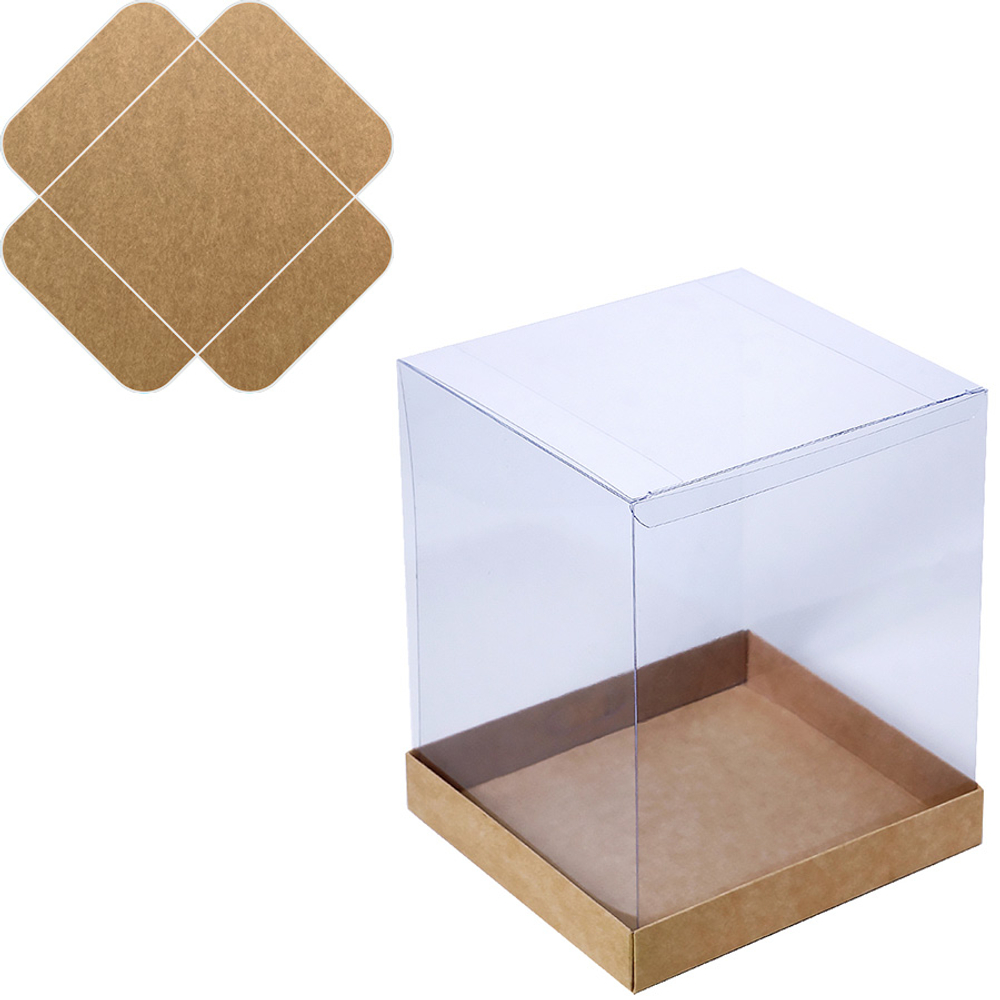 Коробка для пряничного домика 12х12х13 см, двухсторонняя