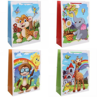Пакет подарочный «Мультяшки» 31*40*12 см