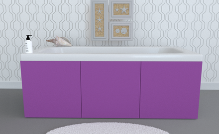Экран под ванну откидной TR-6-231 фиолетовый матовый soft touch