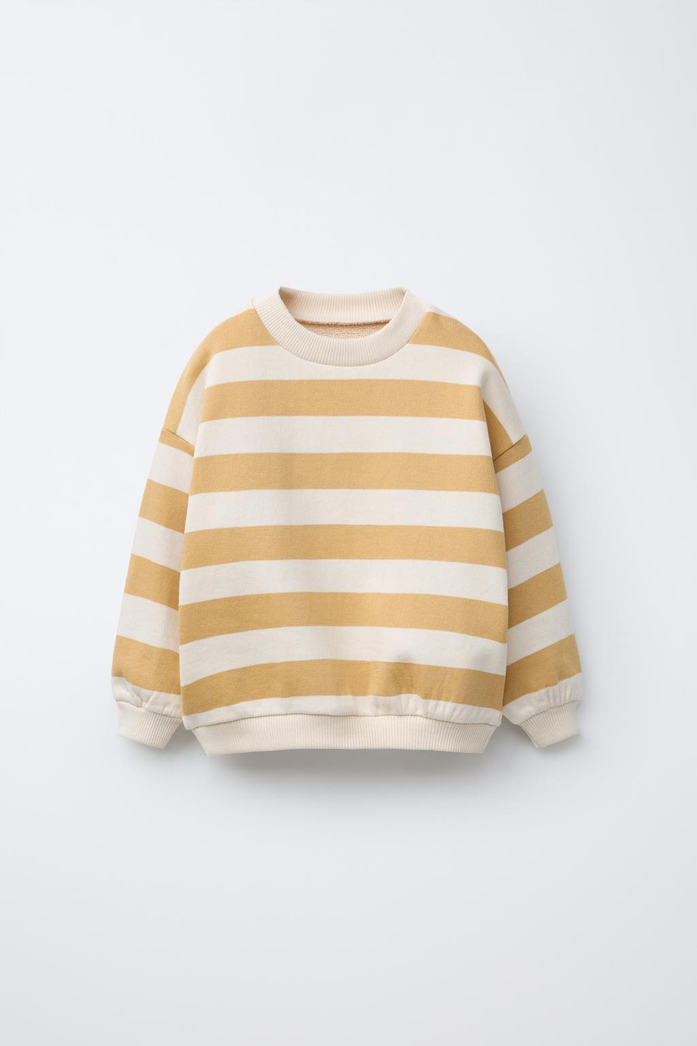 ZARA ТОЛСТОВКА В ПОЛОСКУ, ОХРА