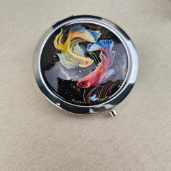 Двустороннее зеркало "Рыбки" с ручной росписью