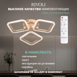 Светильник потолочный светодиодный Rivoli Frida 6190-703 LED 48Вт 3000-6000К с пультом | Rivoli