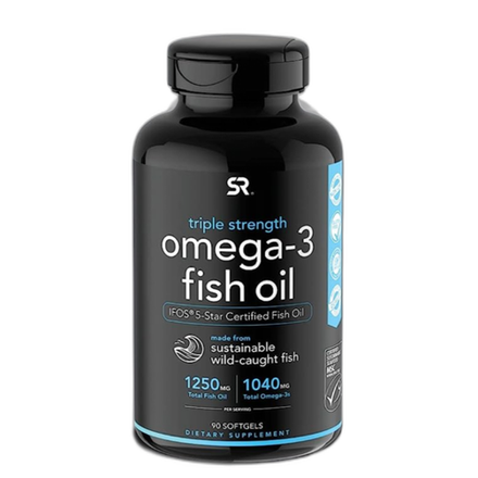 Sports Research, Рыбий жир с омега-3 тройная сила 1250 мг, Omega-3 Fish Oil 1250mg, 90 капсул