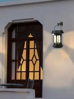 Фонари с солнечным датчиком движения, Наружные подвесные водонепроницаемые фонари для кемпинга, Перезаряжаемые, Украшение для садового двора