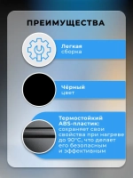 Выключатель 3-клавишный Smartbuy 10А черный "Венера" SBE-01b-10-SW3-0