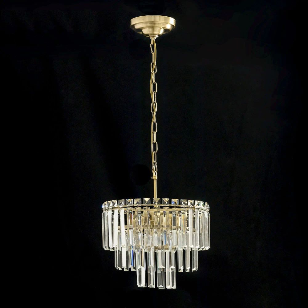 Citilux Фонда CL303163 Люстра хрустальная подвесная Бронза