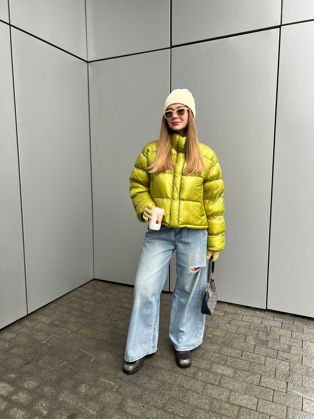 Пуховик Лак зеленое яблоко