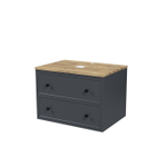 Тумба подвесная IDDIS Torr, со столешницей, 70 см, темно-серый, TOR70DBi95K