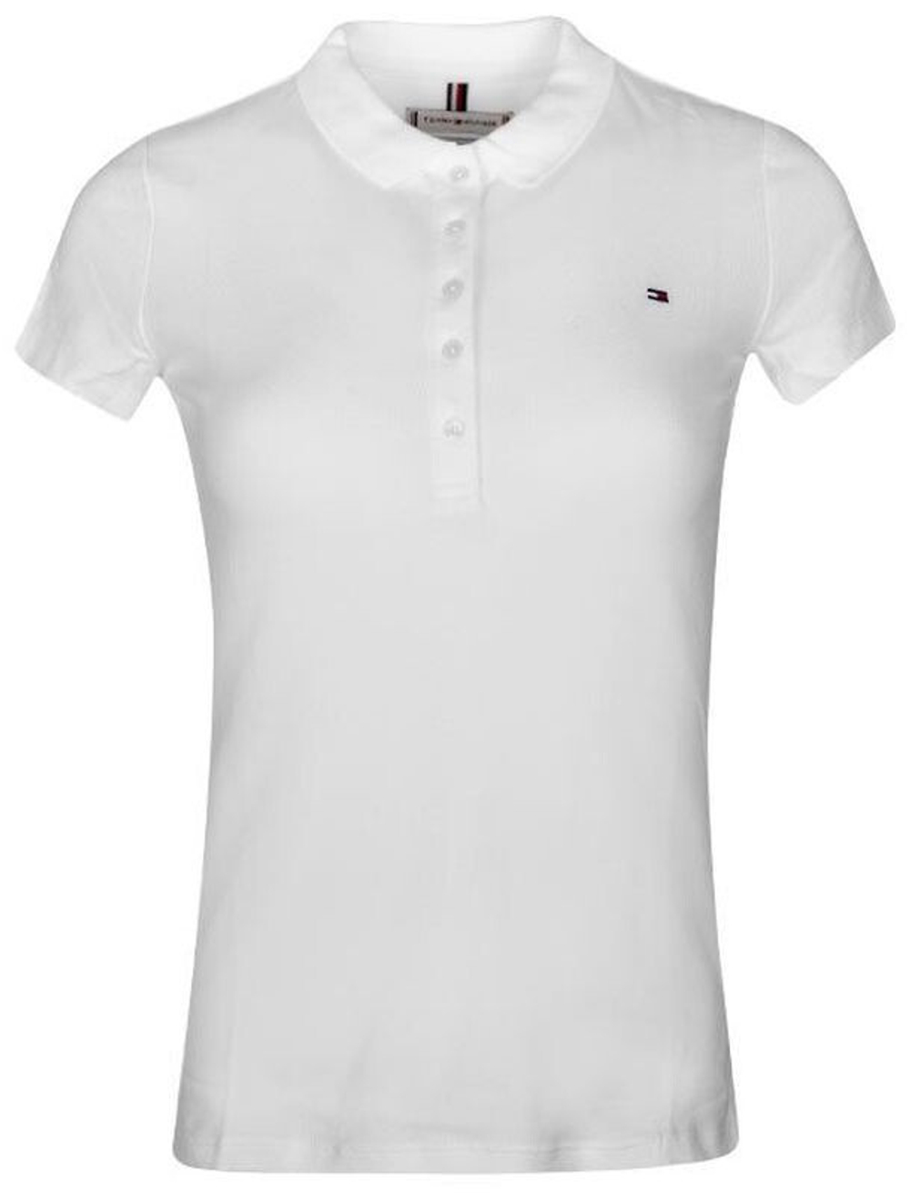Женское поло Tommy Hilfiger Heritage Short Sleeve Slim Polo - classic white