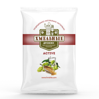 Дрожжи сухие "ХМЕЛЬНЫЕ АKTIV" 100 гр  активные (спиртовые)