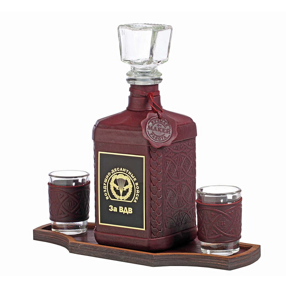 Графин «За ВДВ-1» с накладкой из стали