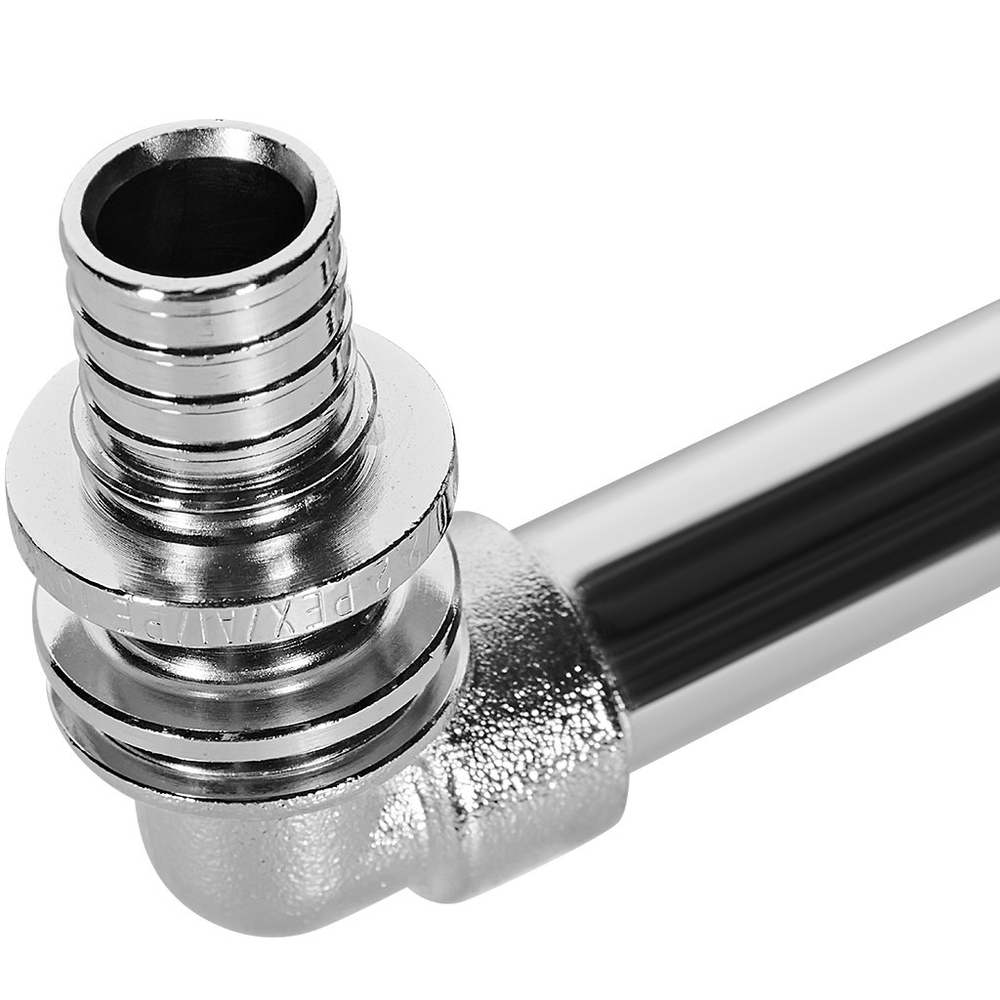 Подключение к радиатору Г-образное ROMMER - 16 (для труб из сшитого полиэтилена, длина 500 мм)