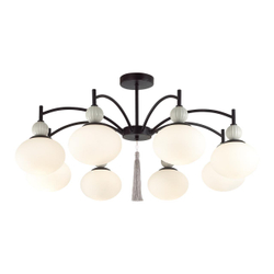 8273/8C NEOCLASSI LN26 041 черный/серый/белый, металл/керамика/стекло Люстра потолочная Е14 8*40W 220V GLORIYA