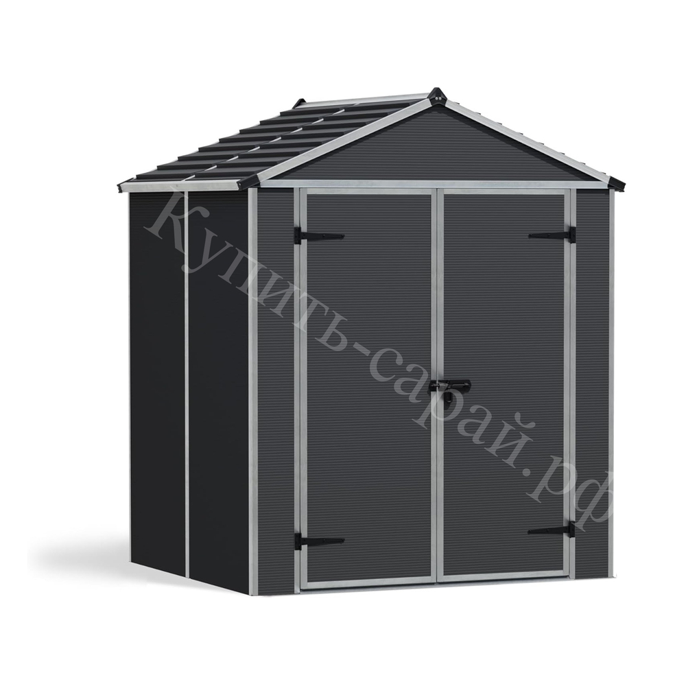 Сарай из поликарбоната Palram Rubicon 6x5 grey