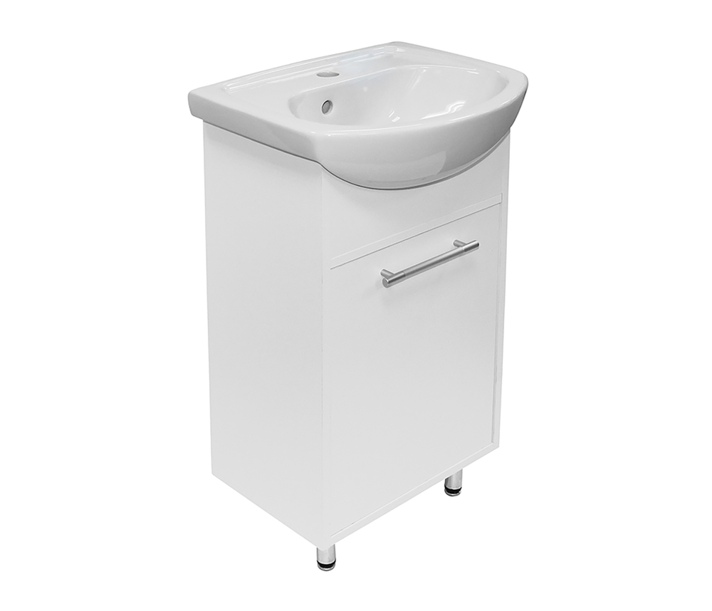 Тумба д/ванной "АлАн-45" белый, правая под раковину Уют-45 (Rosa) (ЛДСП) (разбор)