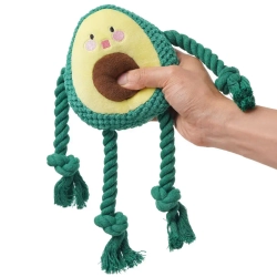 Mr.kranch игрушка для собак "авокадо" плюшевая с канатиками и пищалкой, 13,5 см