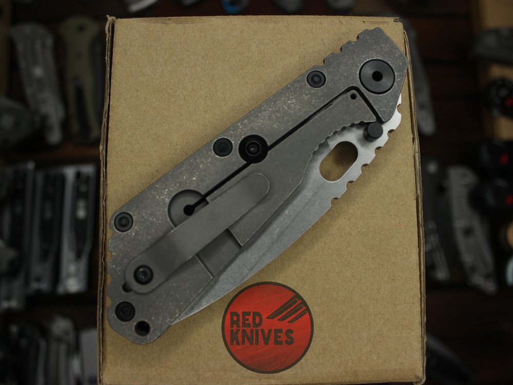 Нож Strider SMF - рукоять чистый титан, гравировка череп RK/Н4