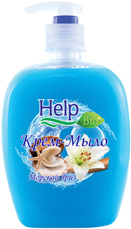 Help Жидкое мыло с ДОЗАТОРОМ Морской Бриз 500гр. *6*12
