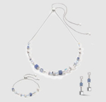 Серьги-пусеты Coeur de Lion Silver-blue 5074/21-0700 цвет голубой, серебряный