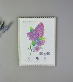 Фоторамка пластиковая 30х40 см, белый, фактура орнамент, арт. 3040.658608