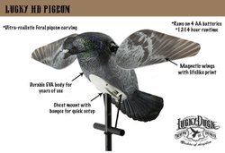 Чучело голубя с вращающимися крыльями Lucky HD Wood Pigeon