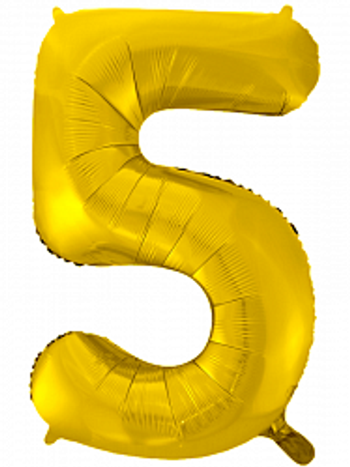 Цифра 5 золото 42" К