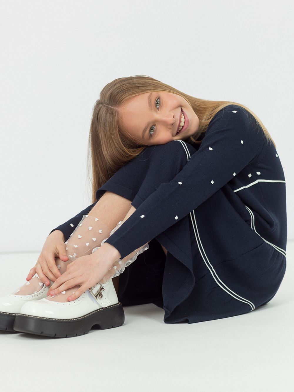 Платье для девочки AT392 синий