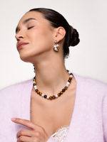 Чокер "Tiger's eye pearl"