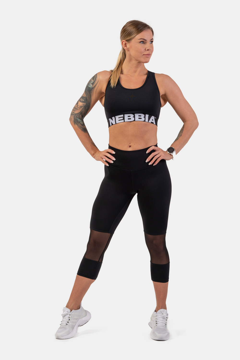 Леггинсы HIGH-WAIST ¾ LENGTH SPORTY LEGGINGS 406 Черные