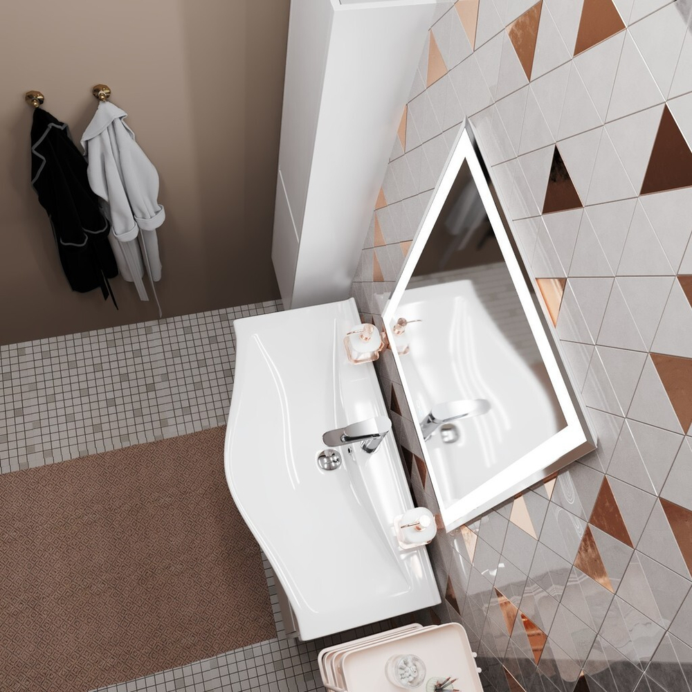 Зеркало MIXLINE "Минио-2" 600*800 (ШВ) сенсорный выключатель, светодиодная подсветка + подогрев