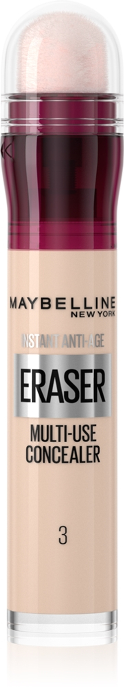 MAYBELLINE NEW YORK Instant Anti Age Eraser - Корректор в жидкой текстуре с аппликатором в виде губки оттенок 03 Fair, 6 ml