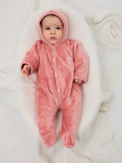 Теплый комбинезон для новорожденных девочек