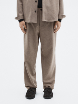 Massimo Dutti Брюки из эластичной шерстяной смеси, норка