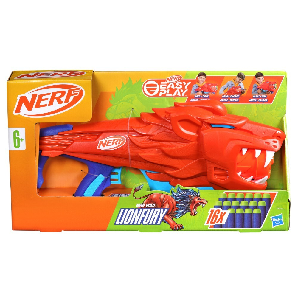 Hasbro Nerf Elite Junior - Пусковая установка Wild Lionfury + стрелы F8646 / артикул   F8646  / GTIN 5010996212160
