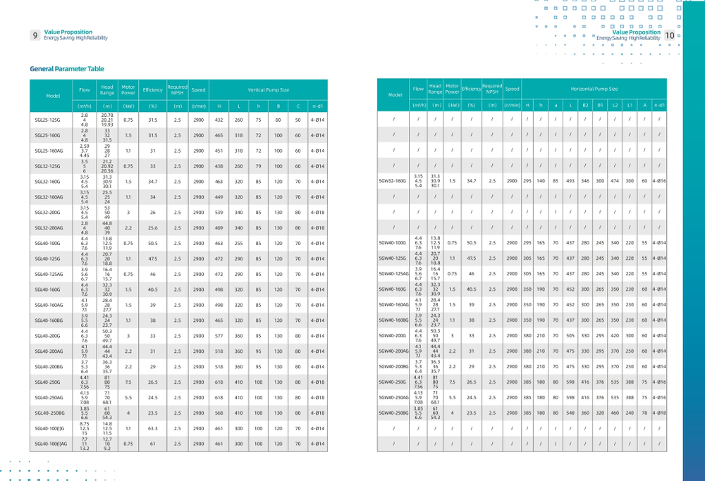 Циркуляционный насос с сухим ротором с фланцевым соединением серии SGW-G, Shimge (DN125)
