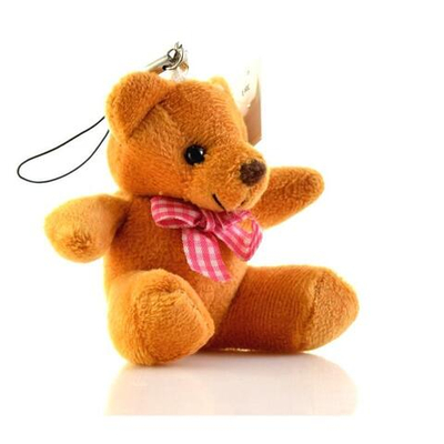 Брелок "Медведь с клетчатым бантом", 7см (HAND)