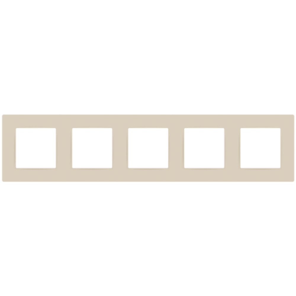 Рамка для розеток и выключателей ЭРА Серия 12 12-5205-02 на 5 постов, Классик, слоновая кость
