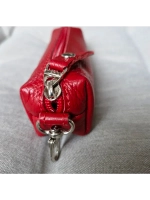 Ключница из натуральной кожи красная женская