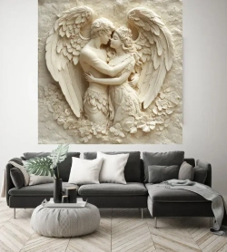 Фотообои 200х200см 3д объемные барельеф Ангелы флизелиновые обои
