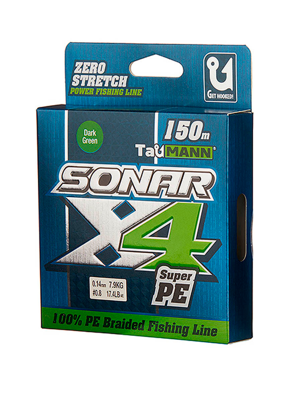 Плетеный шнур для рыбалки TauMANN Sonar PE X4 150m #1.2 (0.18mm) Yellow