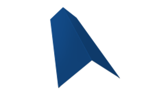 Планка конька плоского 145х145 матовый RAL 5005 синий (2м)
