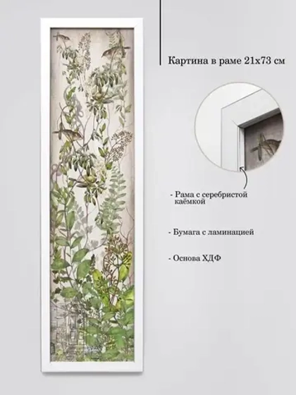 Картина на стену интерьерная большая 21*73 см