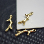 Подвеска коралл, сталь, 2я позолота, премиальная фурнитура